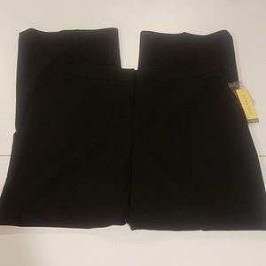 Savion Stretch Dress Pants Black 12P 12 Petite Y2K Vintage Poly Rayon Blend